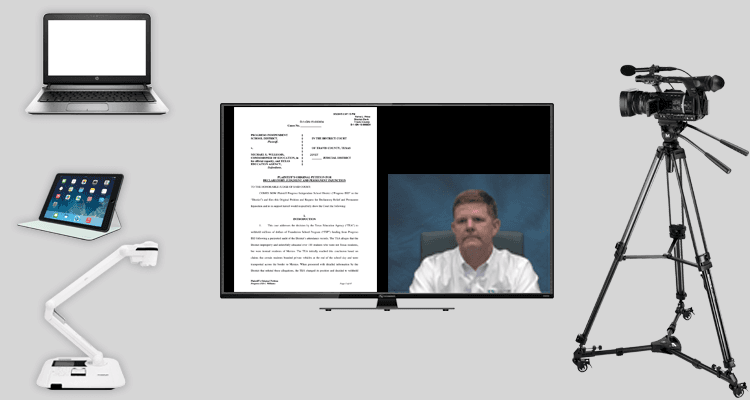 Picture-in-picture witness monitor setup